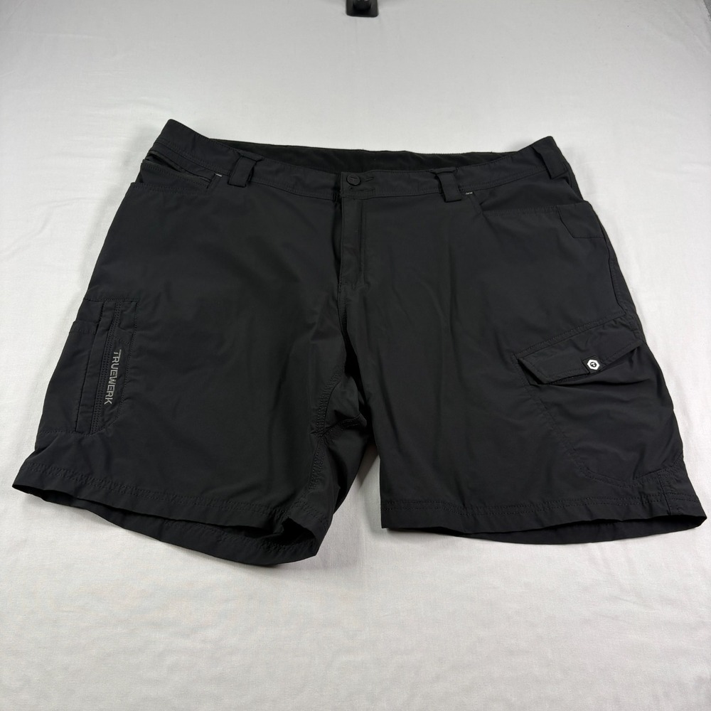 Truewerk Shorts Mens 44 Black T1 Werkshorts Cargo Stretch Utility Technical